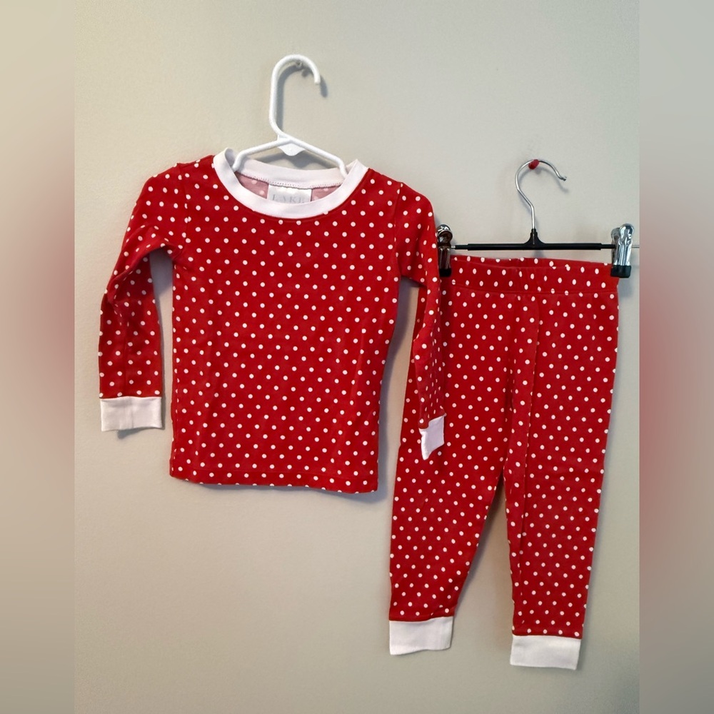 Lake Red Polka Dot Kids Pajamas